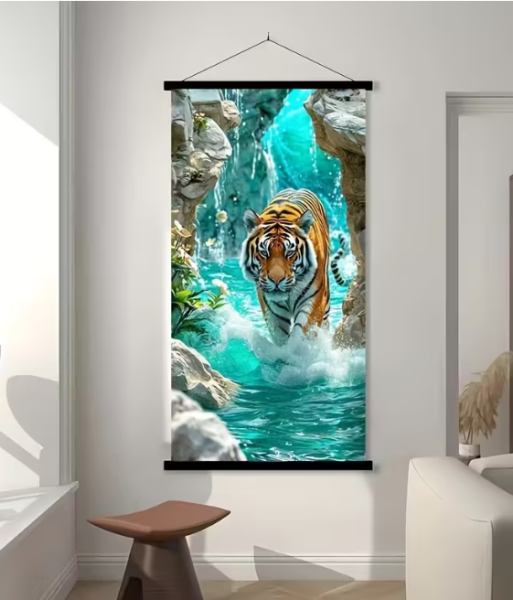 Diamond Painting Goldener Wassertiger